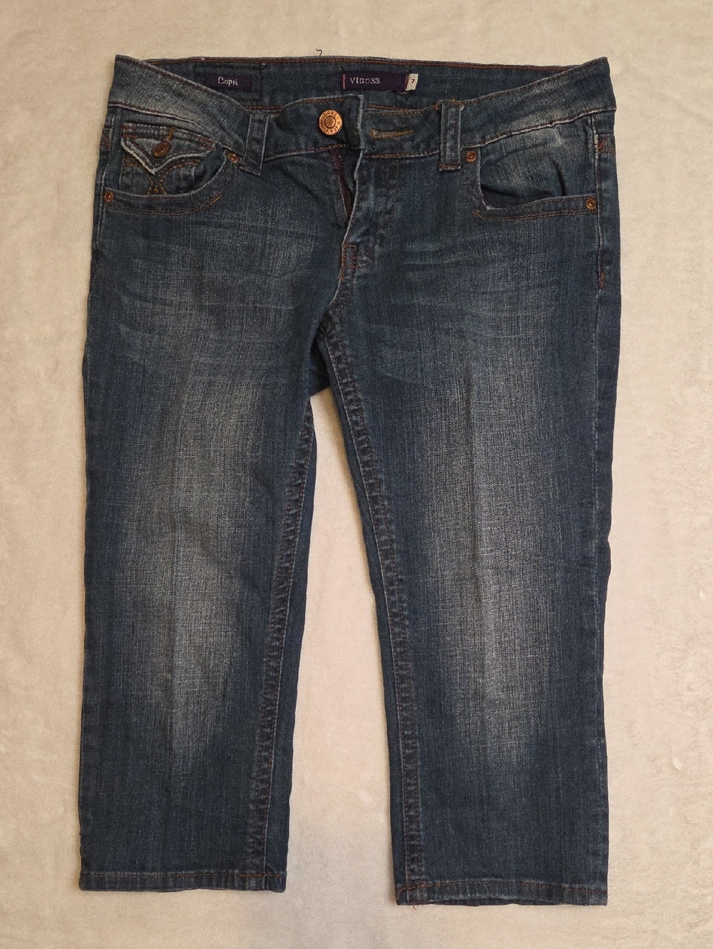 Vigoss Women's Dark Indigo Cropped Jeans